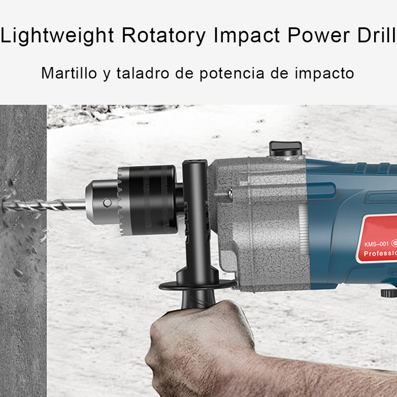 3 in 1 Corded Electric Hammer Drill Durable & Lightweight Rotatory Impact Power Drill（mantenga su móvil abierto）
