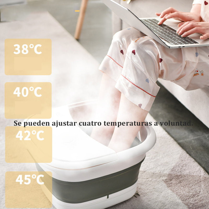 Baño de pies plegable calefacción eléctrica totalmente automática（mantenga su móvil abierto）